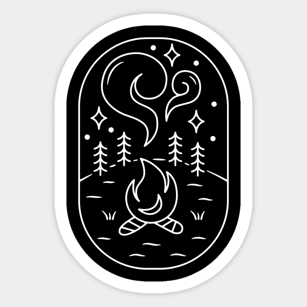 bonfire Sticker by teeszone_design